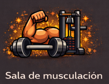 Icono actividad Musculación (brazo, barra y máquina)